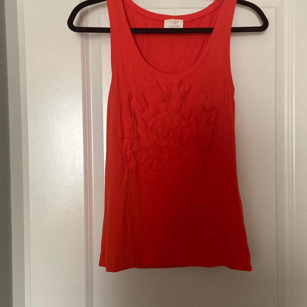 Kate Spade Alessa Rosette Orange Tank Size Medium